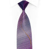 Purple Geometric & Scrolls On Navy Rhinestone Necktie