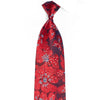 Red Floral Rhinestone Silk Necktie - 1
