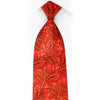 Rhinestone Silk Necktie Anthemion On Orange With Gold