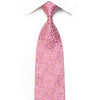 Daks Men’s Silk Rhinestone Necktie Scrolls On Pink With 