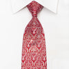 Pierre Cardin Men’s Silk Rhinestone Necktie Silver Anthemion