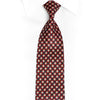 Silver Burgundy Gray Checkered Rhinestone Silk Necktie
