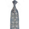 Silver Damask On Navy Rhinestone Silk Necktie - 1