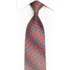 Silver Red Blue Checkered Rhinestone Silk Necktie