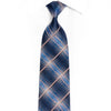 Silver Striped & Geometric On Blue Rhinestone Tie With Red