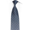 Silver Trellis On Blue Rhinestone Silk Necktie - 1