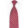 Silver Trellis On Dark Red Rhinestone Silk Tie With Silver