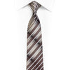 Skinny Tie Brown Silver Silk Skinny Tie With Silver