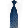 Turquoise Cartouche On Navy Rhinestone Silk Tie 1