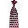 Violet Striped On Dark Purple Rhinestone Silk Tie