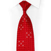 Woven Silk Tie with Rhinestones and Silver Sparkles