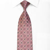 Daniel Hechter Rhinestone Silk Necktie Cartouche On Pink Gray With Sparkles