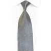 Silver Geometric On Navy Rhinestone Silk Tie With Sparkles