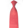 Indian Leaders Rhinestone Necktie Silver Trellis On Red With Silver Sparkles