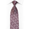 Rhinestone Silk Tie Cartouche On Burgundy With Silver Sparkles