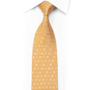 Maskuline Krawatte mit Strasssteinen auf goldfarbener Seide
