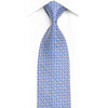 Silver Cartouche On Blue Rhinestone Necktie With Silver Sparkles