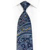 Anthemion Paisley auf blauer Strass-Krawatte