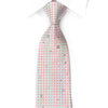 Pierre Cardin Seiden-Strass-Krawatte, rosa-blau kariert mit silbernen Glitzern