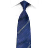 Renoma Rhinestone Silk Tie Blue Geometric On Navy With Sparkles