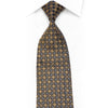 Rhinestone Silk Tie Gold Trellis On Navy With Silver Sparkles