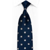 Renoma Rhinestone Silk Necktie Trellis On Navy Blue