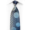 Silberblaue geometrische Krawatte mit marineblauem Strassstein und silbernen Glitzern