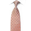 Rogatis Men's Rhinestone Necktie Pink Geometric Floral On Gray