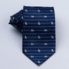 Aquascutum Woven Silk Tie Scotty Dog On Navy Blue Classic 3 1/2 in - San-Dee