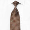 Austin Reed Men's Crystal Rhinestone Silk Necktie Silver Dots On Brown With Sparkles - San-Dee