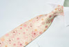 Austin Reed Silk Necktie Butterflies & Floral On Pink With Rhinestones - San-Dee