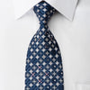 Biltmore Rhinestone Silk Necktie Blue Circles On Pink Purple With Silver Sparkles - San-Dee