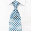 Blu Moon Men's Silk Necktie Dots On Blue Sparkling With Rhinestones - San-Dee