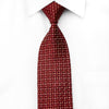 Brentwood Men's Crystal Necktie Trellis On Burgundy With Silver Sparkles - San-Dee