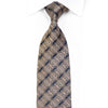 Cabrini Men's Rhinestone Silk Necktie Gold Geometric Waves On Navy With Sparkles - San-Dee