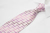 Christian Aujard Crystal Rhinestone Tie Waves On Pink With Silver Sparkles - San-Dee