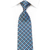 Christian Aujard Rhinestone Necktie Blue Silver Plaid - San-Dee