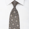 Countess Mara Men's Rhinestone Tie Golden Trellis On Black With Gold Sparkles - San-Dee