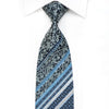 Crocodile Men’s Crystal Silk Necktie Stripes & Acanthus On 