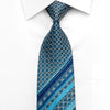 Cuni Homme Men’s Silk Rhinestone Tie Geometric Circles & 