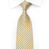 Daks Men’s Silk Rhinestone Necktie Trellis On Yellow With 