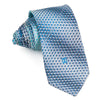 Daks Men’s Silk Rhinestone Tie Blue Checked With Silver 