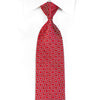 Daks Rhinestone Necktie Silver Geometric On Burgundy Silk - 