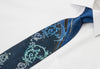 Danie Hechter Rhinestone Necktie Vines On Navy Blue With Golden Sparkles - San-Dee