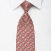 Daniel Hechter Mens Crystal Tie Golden Trellis On Burgundy With Gold Sparkles - San-Dee