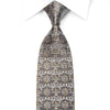 Daniel Hechter Men's Rhinestone Silk Necktie Cartoche On Silver With Sparkles - San-Dee