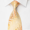 Daniel Hechter Rhinestone Necktie Damask On Peach Orange Woven Silk - San-Dee