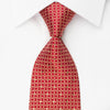 Daniel Hechter Rhinestone Silk Necktie Gold Burgundy Geometric With Silver Sparkles - San-Dee