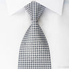 Daniel Hechter Rhinestone Silk Necktie Micro Dots On Silver With Sparkles - San-Dee