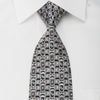 Daniel Hechter Rhinestone Tie Silver Cartouche On Navy With Sparkles - San-Dee